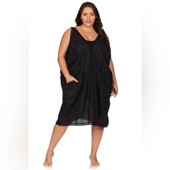 Lands' End Other - ArteSānds Land's End NWT Black Wagner Beach Dress Cover up Size 20 - 22